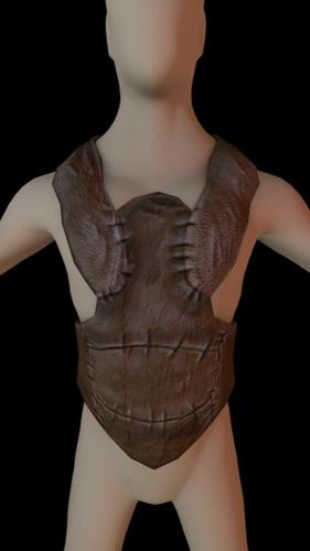 Beaten-Up Old Rough Leather Vest preview image